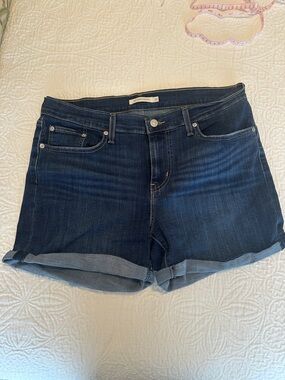 Levi's Dark Blue Denim Jean Shorts